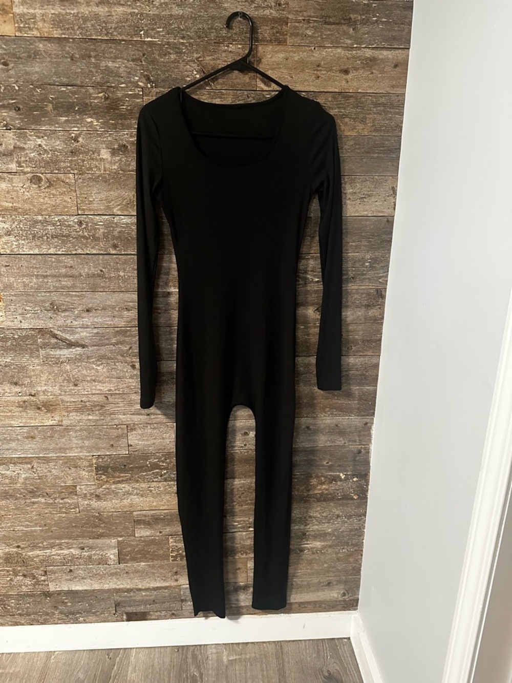Black Long Sleeve Unitard Jumpsuit